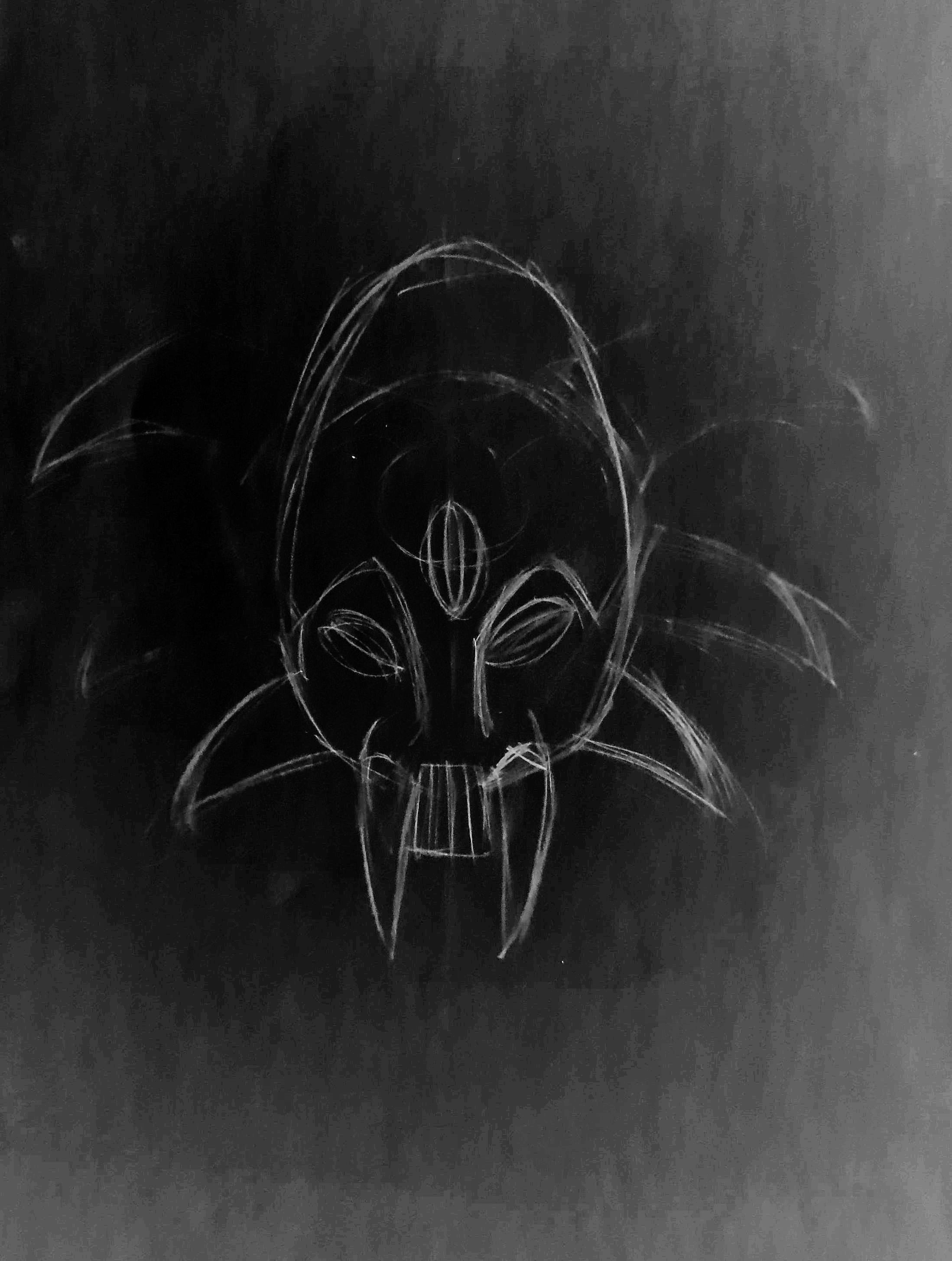 Early scribble of the Sleeper Mask by Ralf