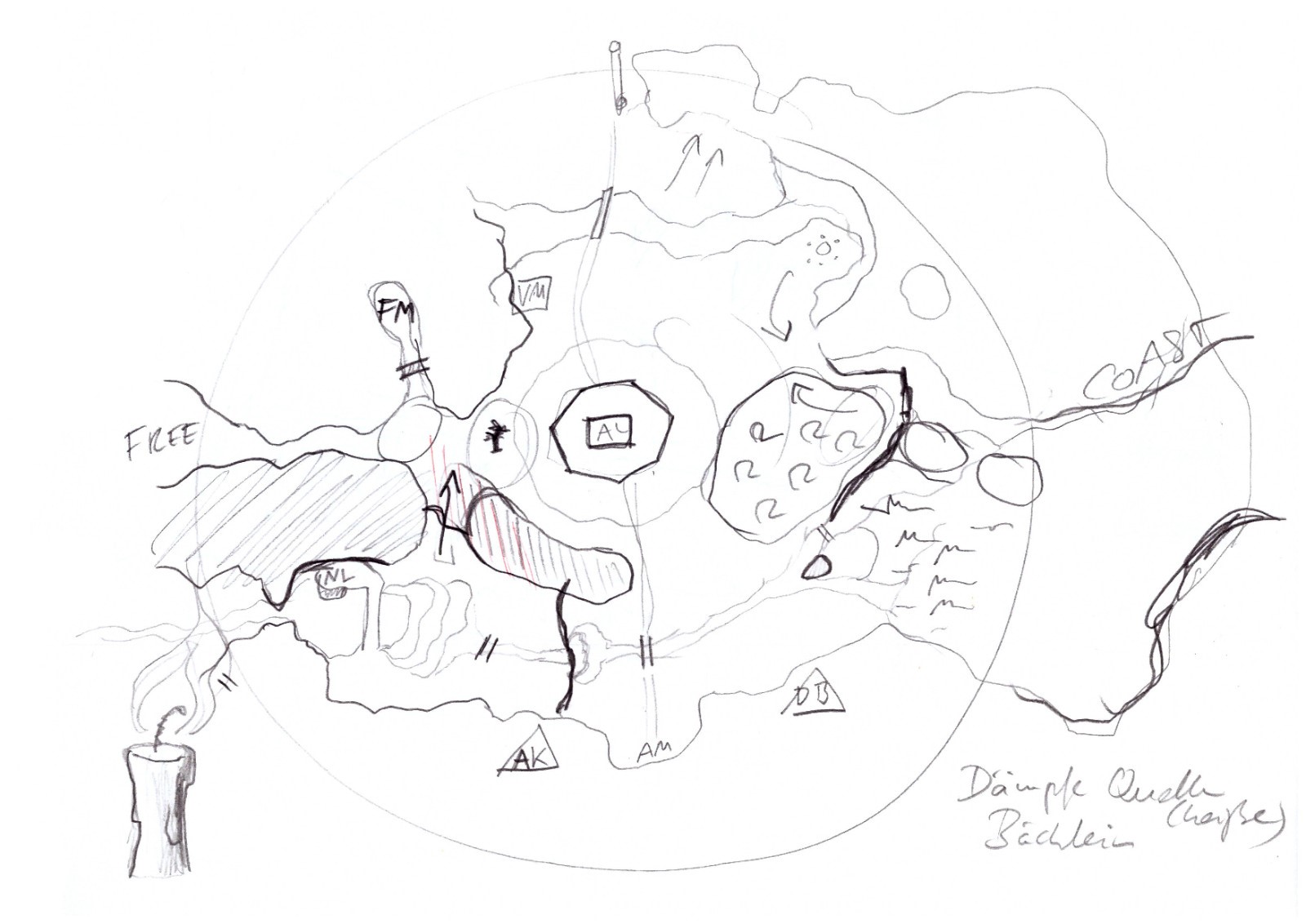 last known map sketch