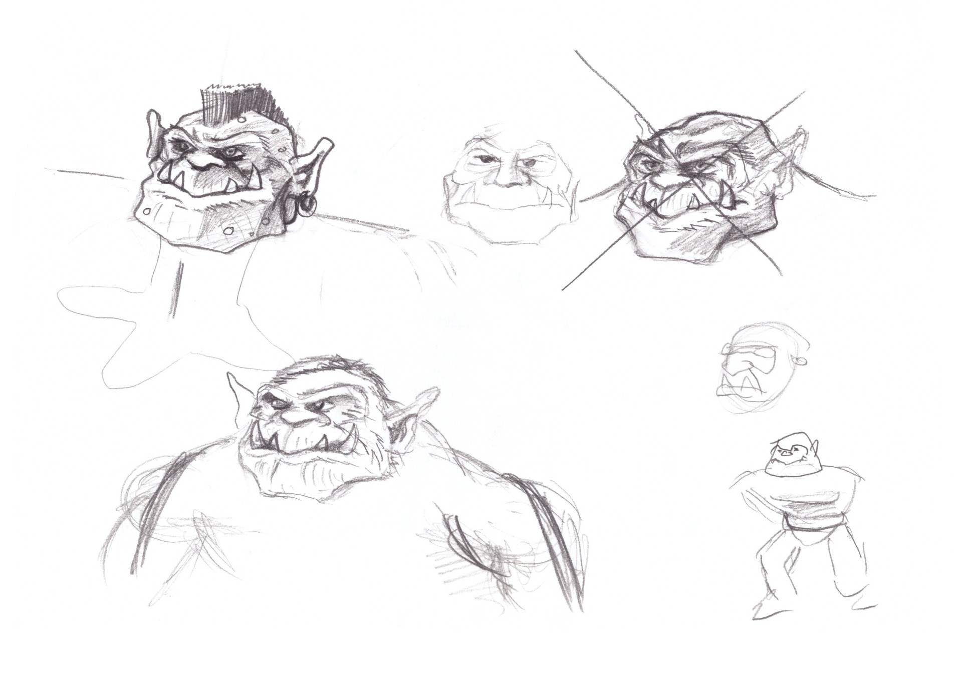 Orc Scribble 2 (Heads)