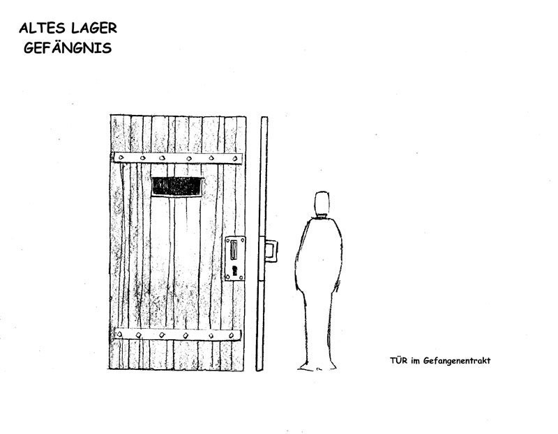 Tür im Gefangenentrakt